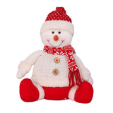 Maxbell Cute Christmas Doll Sitting Figurines Toys for Party Holiday Celebration Snowman