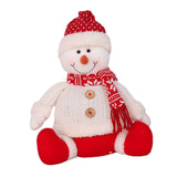 Maxbell Cute Christmas Doll Sitting Figurines Toys for Party Holiday Celebration Snowman