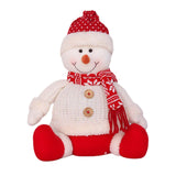 Maxbell Cute Christmas Doll Sitting Figurines Toys for Party Holiday Celebration Snowman