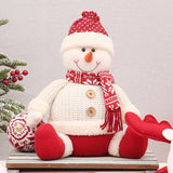 Maxbell Cute Christmas Doll Sitting Figurines Toys for Party Holiday Celebration Snowman