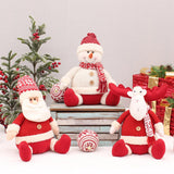 Maxbell Cute Christmas Doll Sitting Figurines Toys for Party Holiday Celebration Snowman