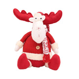 Maxbell Cute Christmas Doll Sitting Figurines Toys for Party Holiday Celebration Elk