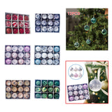 Maxbell 12Pcs Christmas Balls Xmas Tree Hanging Pendants DIY for Home Decorations Red