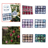 Maxbell 12Pcs Christmas Balls Xmas Tree Hanging Pendants DIY for Home Decorations Red