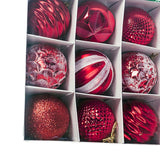 Maxbell 12Pcs Christmas Balls Xmas Tree Hanging Pendants DIY for Home Decorations Red