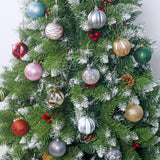 Maxbell 12Pcs Christmas Balls Xmas Tree Hanging Pendants DIY for Home Decorations Green