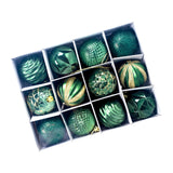 Maxbell 12Pcs Christmas Balls Xmas Tree Hanging Pendants DIY for Home Decorations Green