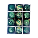 Maxbell 12Pcs Christmas Balls Xmas Tree Hanging Pendants DIY for Home Decorations Green