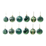 Maxbell 12Pcs Christmas Balls Xmas Tree Hanging Pendants DIY for Home Decorations Green