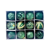 Maxbell 12Pcs Christmas Balls Xmas Tree Hanging Pendants DIY for Home Decorations Green
