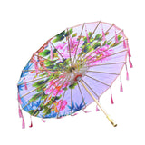 Maxbell Classical Dance Umbrella Handpainted Parasol for Bridal Costume Housewarming Pink