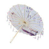 Maxbell Classical Dance Umbrella Handpainted Parasol for Bridal Costume Housewarming Violet