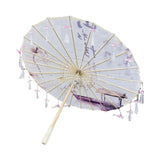 Maxbell Classical Dance Umbrella Handpainted Parasol for Bridal Costume Housewarming Violet