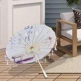 Maxbell Classical Dance Umbrella Handpainted Parasol for Bridal Costume Housewarming Violet