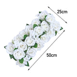 Maxbell Flowers Wall Panels Banquet Centerpeice Table Runner for Party Home Décor White