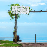 Maxbell Flowers Wall Panels Banquet Centerpeice Table Runner for Party Home Décor White