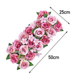 Maxbell Flowers Wall Panels Banquet Centerpeice Table Runner for Party Home Décor Rose Pink