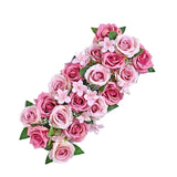 Maxbell Flowers Wall Panels Banquet Centerpeice Table Runner for Party Home Décor Rose Pink