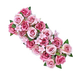 Maxbell Flowers Wall Panels Banquet Centerpeice Table Runner for Party Home Décor Rose Pink