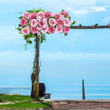 Maxbell Flowers Wall Panels Banquet Centerpeice Table Runner for Party Home Décor Rose Pink