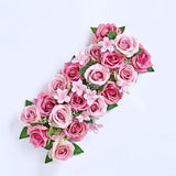 Maxbell Flowers Wall Panels Banquet Centerpeice Table Runner for Party Home Décor Rose Pink