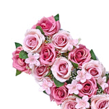 Maxbell Flowers Wall Panels Banquet Centerpeice Table Runner for Party Home Décor Rose Pink