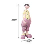 Maxbell 2Pcs Resin Couple Ornament Living Room Figurine Indoor Outdoor Decor Pink
