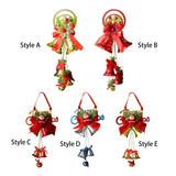 Maxbell Christmas Bell Ornaments Pendant Wind Chimes Crafts for Indoor Outdoor Style A