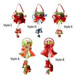 Maxbell Christmas Bell Ornaments Pendant Wind Chimes Crafts for Indoor Outdoor Style A
