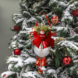 Maxbell Christmas Bell Ornaments Pendant Wind Chimes Crafts for Indoor Outdoor Style C