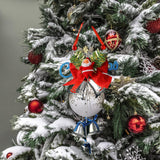 Maxbell Christmas Bell Ornaments Pendant Wind Chimes Crafts for Indoor Outdoor Style D