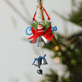 Maxbell Christmas Bell Ornaments Pendant Wind Chimes Crafts for Indoor Outdoor Style D