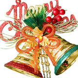 Maxbell Christmas Bell Ornaments Party Supplies Bowknot for Outdoor Indoor Window Style A