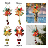 Maxbell Christmas Bell Ornaments Party Supplies Bowknot for Outdoor Indoor Window Style A