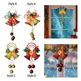 Maxbell Christmas Bell Ornaments Party Supplies Bowknot for Outdoor Indoor Window Style A