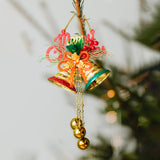 Maxbell Christmas Bell Ornaments Party Supplies Bowknot for Outdoor Indoor Window Style A
