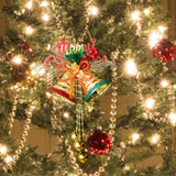 Maxbell Christmas Bell Ornaments Party Supplies Bowknot for Outdoor Indoor Window Style A