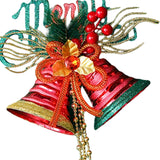 Maxbell Christmas Bell Ornaments Party Supplies Bowknot for Outdoor Indoor Window Style B
