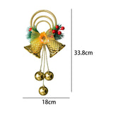 Maxbell Christmas Bell Ornaments Party Supplies Bowknot for Outdoor Indoor Window Style C