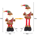 Maxbell Santa Claus Figurine Decoration Standing Long Legs for Xmas Holiday Birthday elderly model