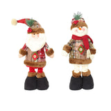 Maxbell Santa Claus Figurine Decoration Standing Long Legs for Xmas Holiday Birthday elderly model