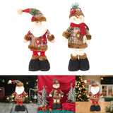 Maxbell Santa Claus Figurine Decoration Standing Long Legs for Xmas Holiday Birthday elderly model