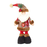 Maxbell Santa Claus Figurine Decoration Standing Long Legs for Xmas Holiday Birthday elderly model
