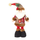 Maxbell Santa Claus Figurine Decoration Standing Long Legs for Xmas Holiday Birthday elderly model