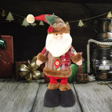 Maxbell Santa Claus Figurine Decoration Standing Long Legs for Xmas Holiday Birthday elderly model