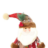Maxbell Santa Claus Figurine Decoration Standing Long Legs for Xmas Holiday Birthday elderly model