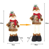 Maxbell Santa Claus Figurine Decoration Standing Long Legs for Xmas Holiday Birthday Snowman