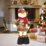 Maxbell Santa Claus Figurine Decoration Standing Long Legs for Xmas Holiday Birthday Snowman