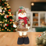 Maxbell Santa Claus Figurine Decoration Standing Long Legs for Xmas Holiday Birthday Snowman