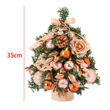 Maxbell Tabletop Christmas Tree with Lights Wooden Base for Desk Indoor Living Room